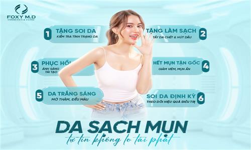 Da sạch mụn tự tin không lo tái phát