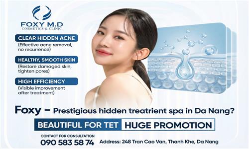 Foxy - A reputable clinic for treating hidden acne in Da Nang.