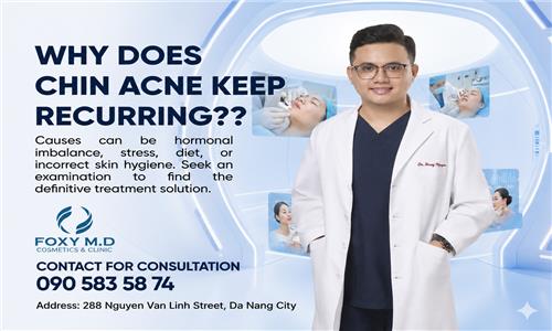 Why is recurring acne on the chin a common problem?