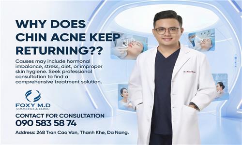 Why is recurring acne on the chin a common problem?