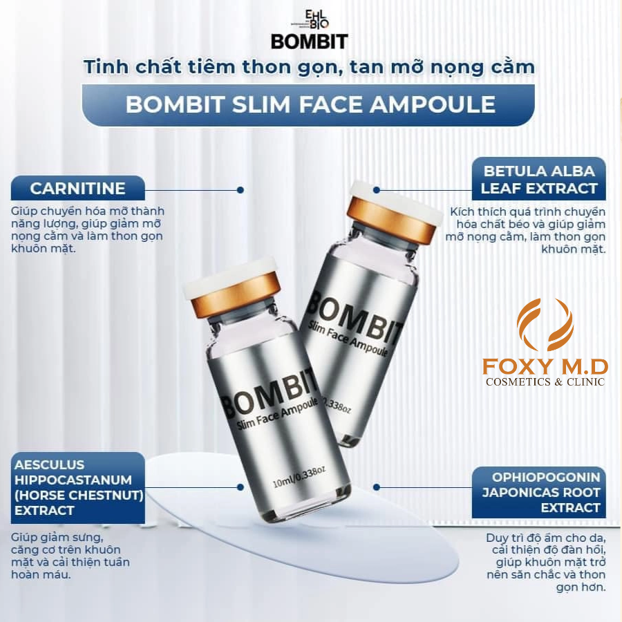 BOMBIT SLIM FACE 1 HỘP 4 LỌ 10 ML