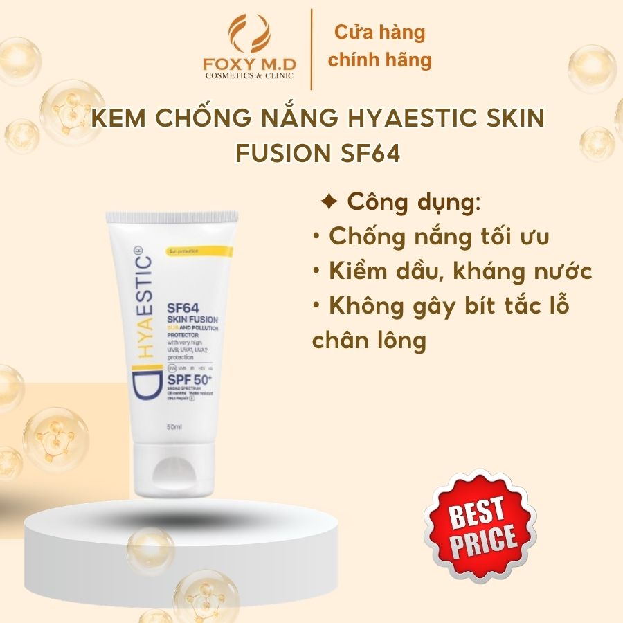 Kem Chống Nắng Hyaestic Skin Fusion SF64 SPF50+ Bảo Vệ Da Toàn Diện