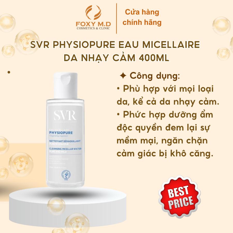 Tẩy trang SVR Physiopure Eau Micellaire Da Nhạy Cảm 400 ML