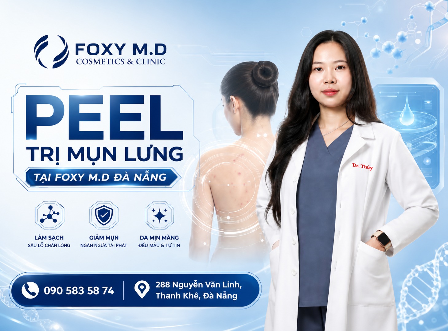 Facial Lưng Dưỡng Ẩm Tại Đà Nẵng — Cấp Ẩm Sâu & Phục Hồi Hàng Rào Da Lưng Tại Foxy M.D Clinic