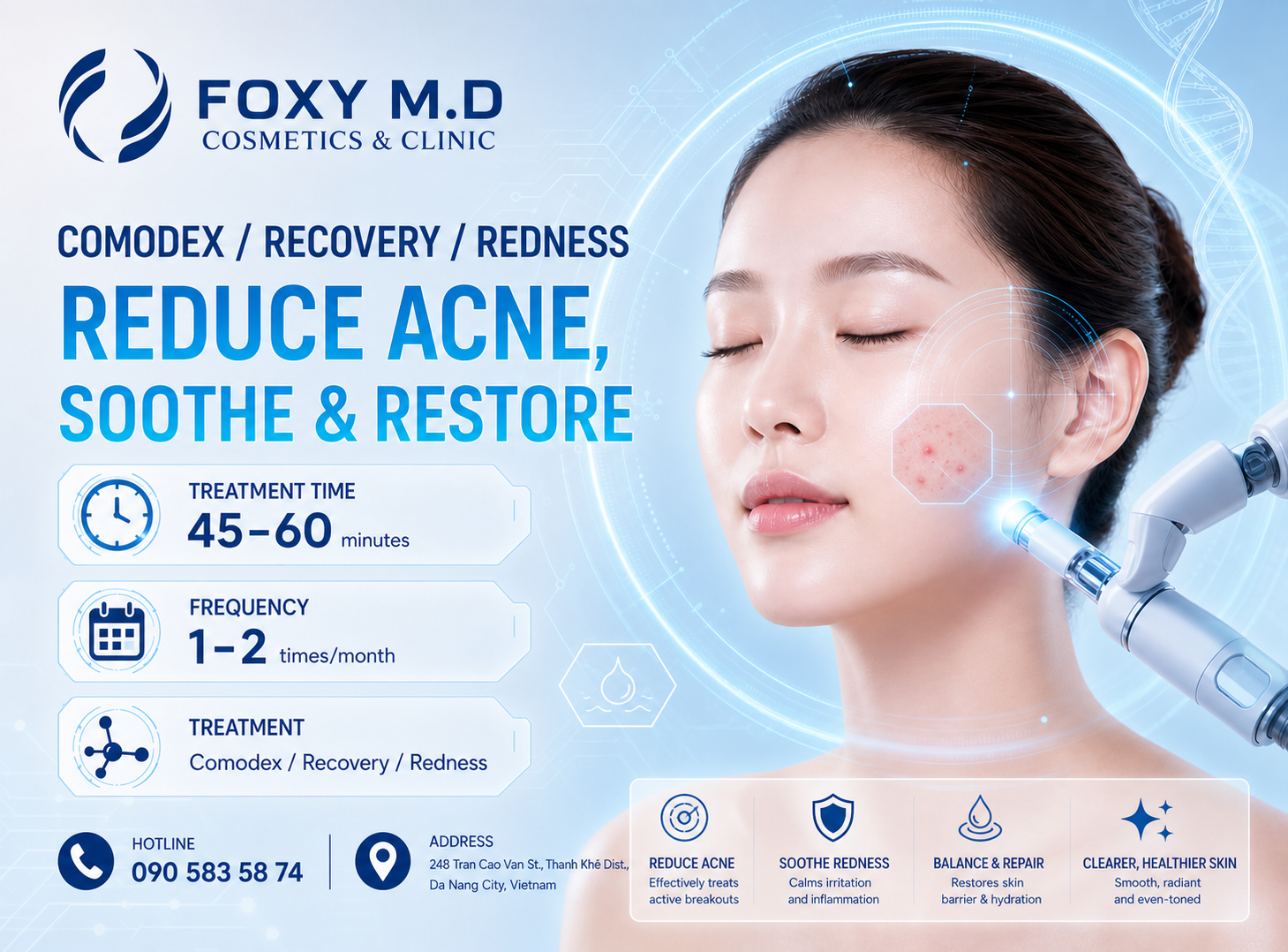 Oil Control Facial in Da Nang — Sebum Balancing & Pore Minimising Treatment at Foxy M.D Clinic