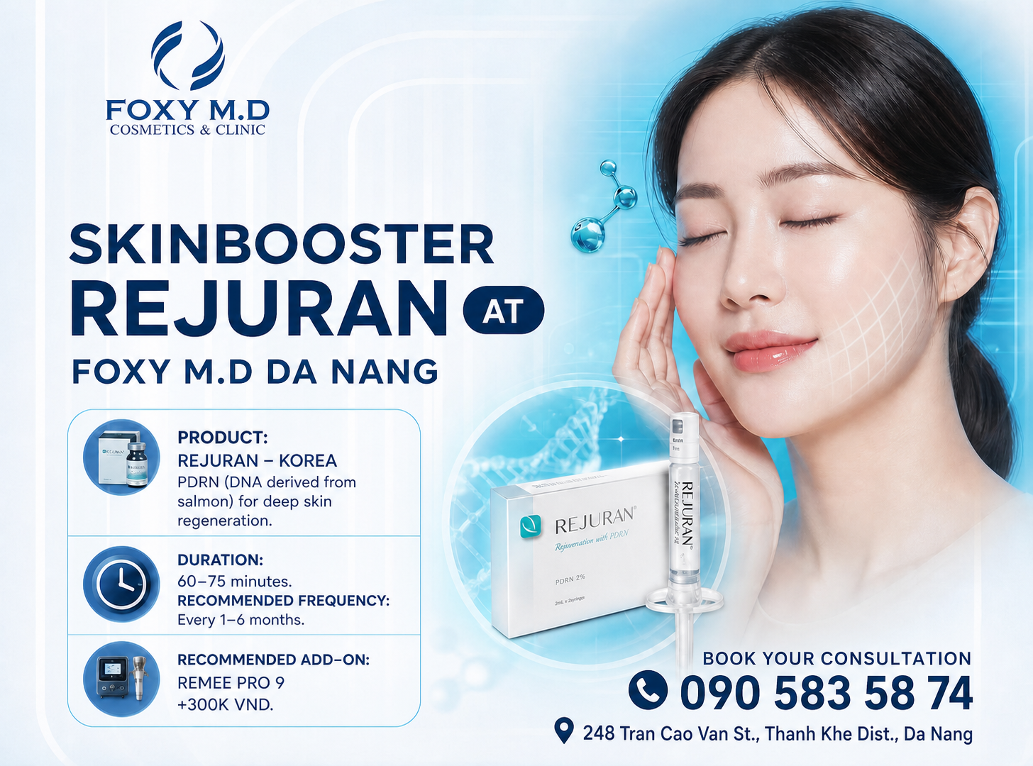 Rejuran Skinbooster Injection in Da Nang – Korean PDRN for the Most Intensive Skin Regeneration