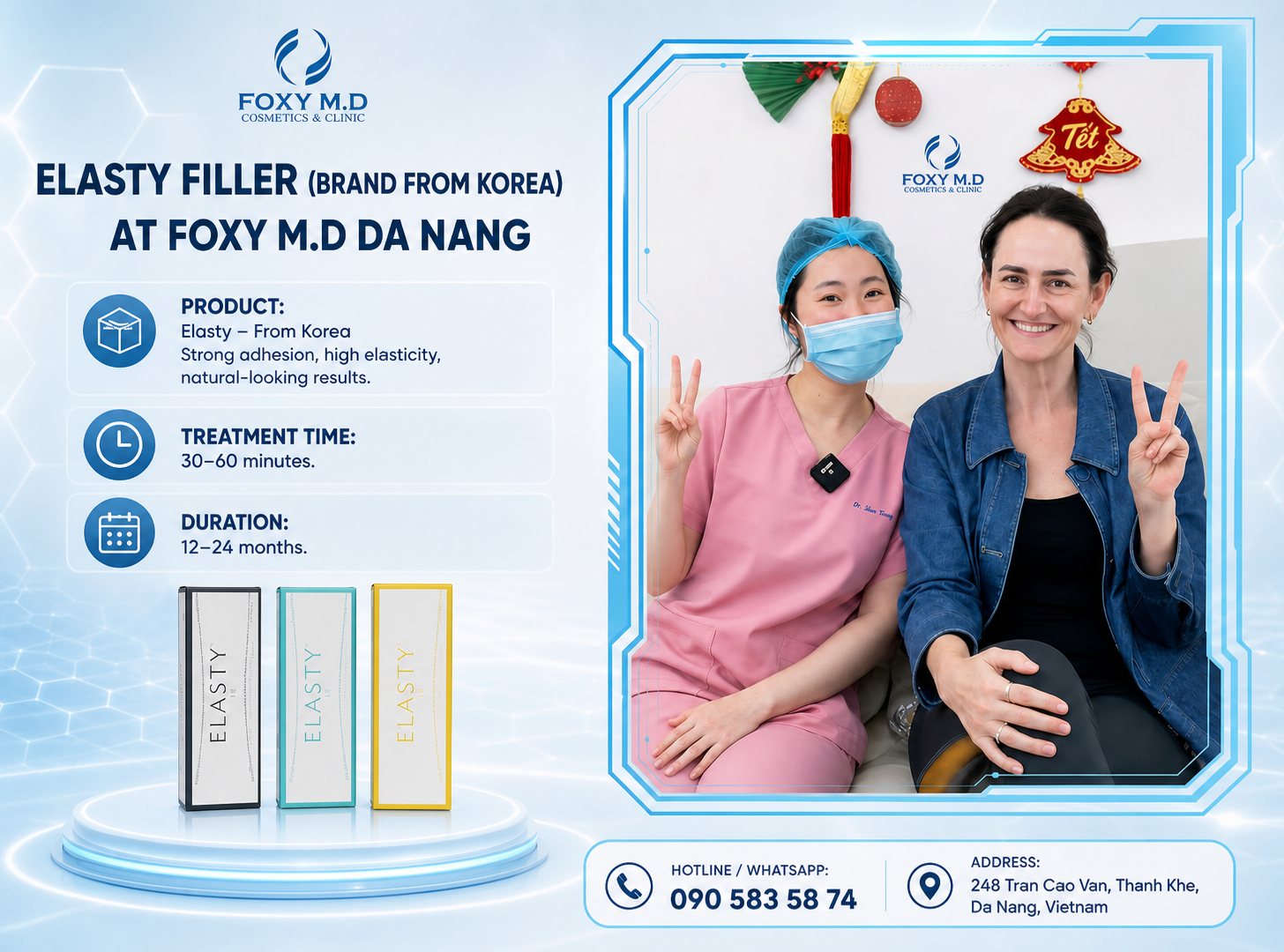 Elasty Filler Injection in Da Nang – British HA Filler with Superior Cross-Linking Technology