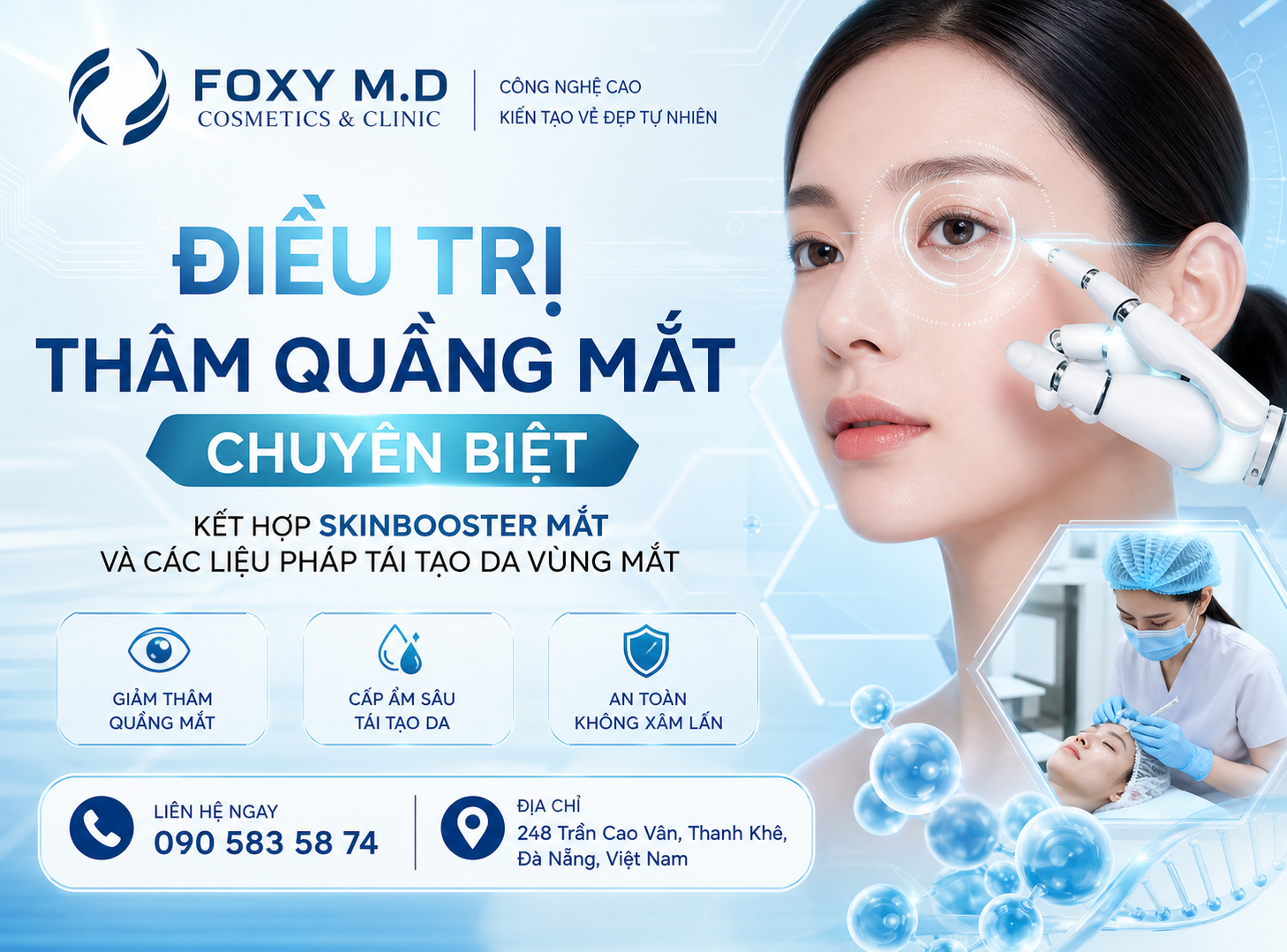Facial Da Nhạy Cảm Đà Nẵng — Làm Dịu, Phục Hồi & Tăng Cường Hàng Rào Bảo Vệ Da Tại Foxy M.D Clinic
